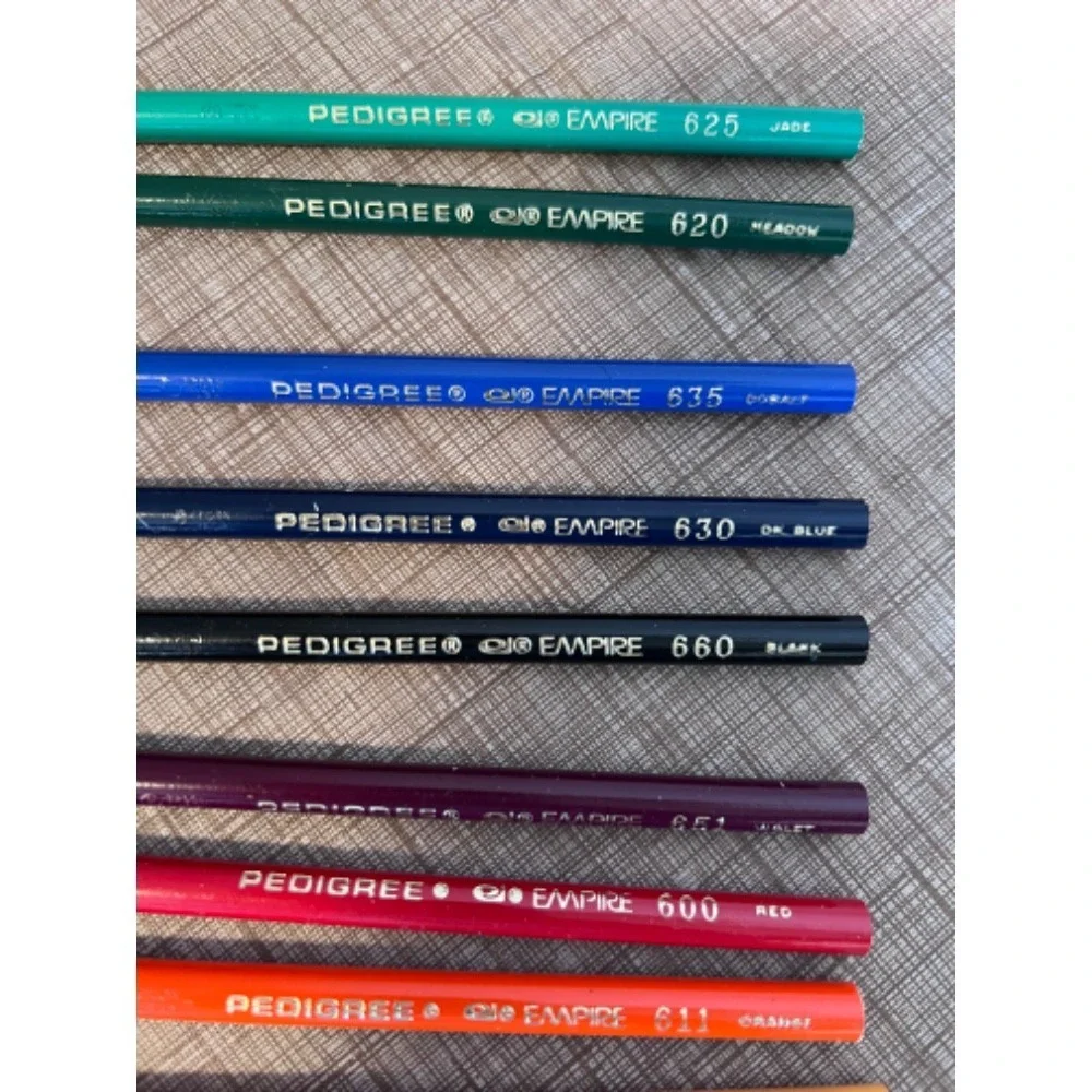 Vintage Pedigree Colored Pencils Set, Artist Drawing Sketching, 12 Colors